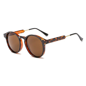 Classic Round Sunglasses Men 2023  Brand Design Retro Grey Frame Sun Glasses For Women Gold Alloy Leg Unisex UV400