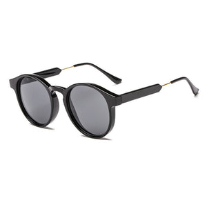 Classic Round Sunglasses Men 2023  Brand Design Retro Grey Frame Sun Glasses For Women Gold Alloy Leg Unisex UV400