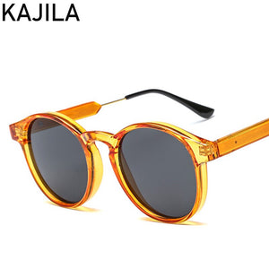 Classic Round Sunglasses Men 2023  Brand Design Retro Grey Frame Sun Glasses For Women Gold Alloy Leg Unisex UV400