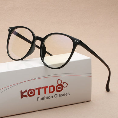 Classic Rounds Anti-Blue Light Women Eyeglasses Optical Plastic Myopia Glasses Frame Computer Prescription Eyewear