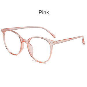 Classic Rounds Anti-Blue Light Women Eyeglasses Optical Plastic Myopia Glasses Frame Computer Prescription Eyewear