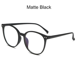 Classic Rounds Anti-Blue Light Women Eyeglasses Optical Plastic Myopia Glasses Frame Computer Prescription Eyewear