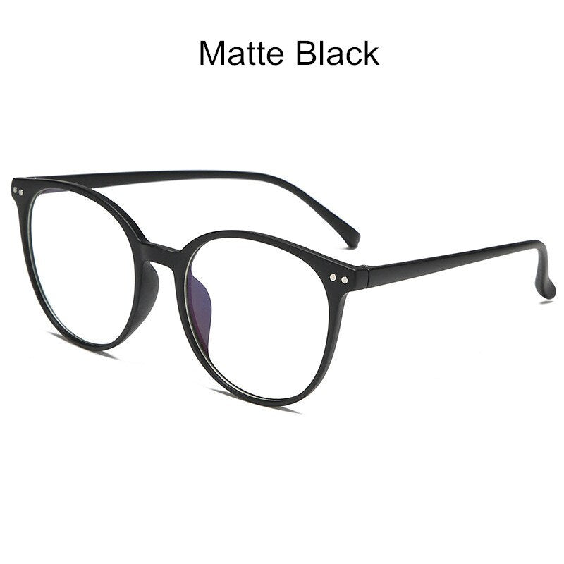 Classic Rounds Anti-Blue Light Women Eyeglasses Optical Plastic Myopia Glasses Frame Computer Prescription Eyewear