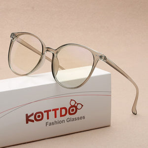 Classic Rounds Anti-Blue Light Women Eyeglasses Optical Plastic Myopia Glasses Frame Computer Prescription Eyewear