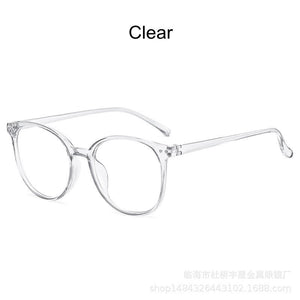 Classic Rounds Anti-Blue Light Women Eyeglasses Optical Plastic Myopia Glasses Frame Computer Prescription Eyewear