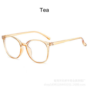 Classic Rounds Anti-Blue Light Women Eyeglasses Optical Plastic Myopia Glasses Frame Computer Prescription Eyewear