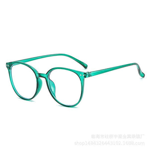 Classic Rounds Anti-Blue Light Women Eyeglasses Optical Plastic Myopia Glasses Frame Computer Prescription Eyewear