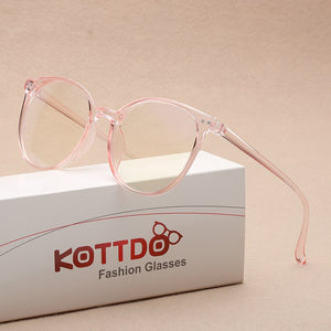 Classic Rounds Anti-Blue Light Women Eyeglasses Optical Plastic Myopia Glasses Frame Computer Prescription Eyewear