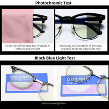 Load image into Gallery viewer, Classic Semi Rimless Anti Blue Light Glasses Men Photochromic Glasses Women Square Eyeglasses Computer Gaming Glasses Spectacles