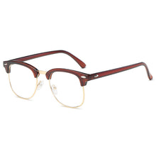 Load image into Gallery viewer, Classic Semi Rimless Glasses Men Women Retro Anti Blue Light Square Eyewear Frame Clear Lens Computer Optical Eyeglasses