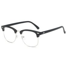 Load image into Gallery viewer, Classic Semi Rimless Glasses Men Women Retro Anti Blue Light Square Eyewear Frame Clear Lens Computer Optical Eyeglasses