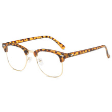 Load image into Gallery viewer, Classic Semi Rimless Glasses Men Women Retro Anti Blue Light Square Eyewear Frame Clear Lens Computer Optical Eyeglasses