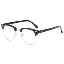 Load image into Gallery viewer, Classic Semi Rimless Glasses Men Women Retro Anti Blue Light Square Eyewear Frame Clear Lens Computer Optical Eyeglasses