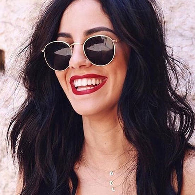 Classic Small Frame Round Sunglasses Women/Men Brand Designer Alloy Mirror Sun Glasses Male Female Vintage Oculos