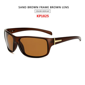 Classic Sport Fishing Sunglasses Men Polarized Driving Goggles Male Black Brown Frame  oculos de sol masculino