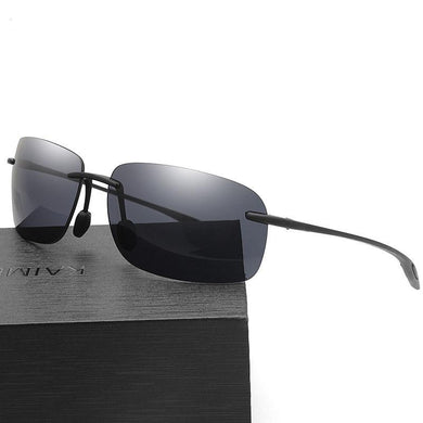 Classic Sports Rimless Sunglasses Men's Personality Trend Driving Sunglasses Golf Rectangular Ultra-light Frame Sunglasses Uv400