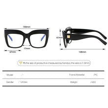 Load image into Gallery viewer, Classic Square Glasses Frame Spectacle Frames Women Oversized Optical Blue Light Glasses Vintage Clear Lens Spectacle Frame