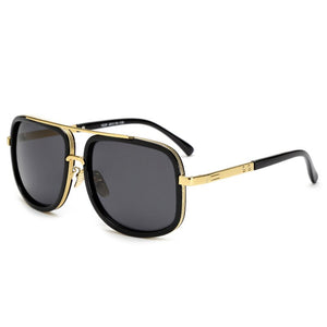 Classic Square Men Sunglasses Luxury Brand Women Mirror Sun Glasses 2022 Retro Female Eyewear for Male Oversized Metal Frame