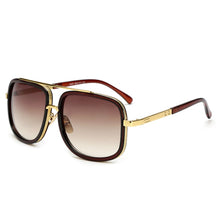 Load image into Gallery viewer, Classic Square Men Sunglasses Luxury Brand Women Mirror Sun Glasses 2022 Retro Female Eyewear for Male Oversized Metal Frame