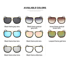 Load image into Gallery viewer, Classic Square Men Sunglasses Luxury Brand Women Mirror Sun Glasses 2022 Retro Female Eyewear for Male Oversized Metal Frame