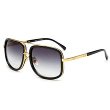 Load image into Gallery viewer, Classic Square Men Sunglasses Luxury Brand Women Mirror Sun Glasses 2022 Retro Female Eyewear for Male Oversized Metal Frame