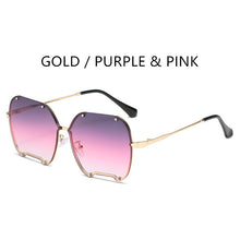 Load image into Gallery viewer, Classic Square Sunglasses Women Men  Brand Women Mirror Sun Glasses 2023 Retro Female Eyewear Male Oversized Metal Frame