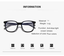 Load image into Gallery viewer, Classic Square Women Eyeglasses Men Optical Computer Glasses Frame Transparent Spectacle Eyeglasses Plastic Eyewear Unisex