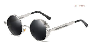 Classic Steampunk Sun Glasses Polarized Men's and Women's Brand Designer Retro Round Metal Frame Sunglasses  UV400