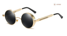 Load image into Gallery viewer, Classic Steampunk Sun Glasses Polarized Men&#39;s and Women&#39;s Brand Designer Retro Round Metal Frame Sunglasses  UV400