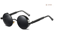 Load image into Gallery viewer, Classic Steampunk Sun Glasses Polarized Men&#39;s and Women&#39;s Brand Designer Retro Round Metal Frame Sunglasses  UV400
