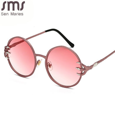 Classic Steampunk Sunglasses Men Women Sunglasses  Brand Retro Round Sunglasses Metal Glasses Retro Eyglasses UV400