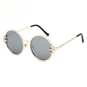 Classic Steampunk Sunglasses Men Women Sunglasses  Brand Retro Round Sunglasses Metal Glasses Retro Eyglasses UV400