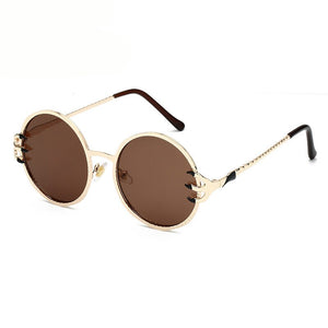 Classic Steampunk Sunglasses Men Women Sunglasses  Brand Retro Round Sunglasses Metal Glasses Retro Eyglasses UV400