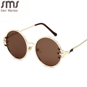 Classic Steampunk Sunglasses Men Women Sunglasses  Brand Retro Round Sunglasses Metal Glasses Retro Eyglasses UV400