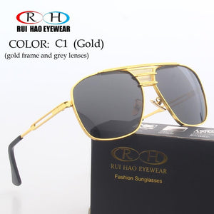 Classic Sunglasses Men Sun Glasses Men Outdoor Driving Polarized Sunglasses Double beam Retro Design Spectacles