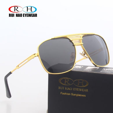 Classic Sunglasses Men Sun Glasses Men Outdoor Driving Polarized Sunglasses Double beam Retro Design Spectacles