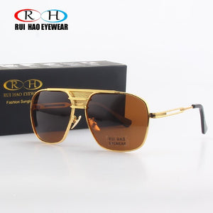Classic Sunglasses Men Sun Glasses Men Outdoor Driving Polarized Sunglasses Double beam Retro Design Spectacles