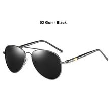 Carica l&#39;immagine nel visualizzatore di Gallery, Occhiali da sole classici Occhiali da guida polarizzati da uomo Occhiali da sole pilota neri Occhiali da sole retrò maschili di marca firmati per uomo/donna