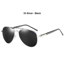 Carica l&#39;immagine nel visualizzatore di Gallery, Occhiali da sole classici Occhiali da guida polarizzati da uomo Occhiali da sole pilota neri Occhiali da sole retrò maschili di marca firmati per uomo/donna