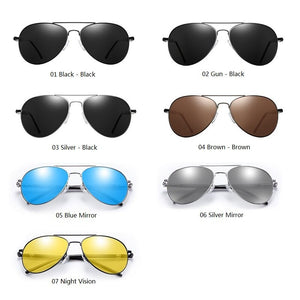 Occhiali da sole classici Occhiali da guida polarizzati da uomo Occhiali da sole pilota neri Occhiali da sole retrò maschili di marca firmati per uomo/donna