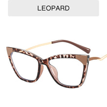 Load image into Gallery viewer, Classic Triangular Cat Eye Glasses Tightening Legs Optical TR90 Sunglasses Irregular Stitching Color Office Sunglasses