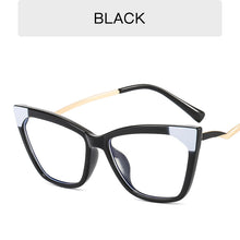 Load image into Gallery viewer, Classic Triangular Cat Eye Glasses Tightening Legs Optical TR90 Sunglasses Irregular Stitching Color Office Sunglasses