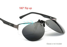 Load image into Gallery viewer, Classic Vintage Polarized Clip On Flip Up Sunglasses Clip for Myopia Glasses Aviation Pilot Driving Fishing Eyewear Shades UV400