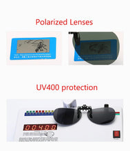 Load image into Gallery viewer, Classic Vintage Polarized Clip On Flip Up Sunglasses Clip for Myopia Glasses Aviation Pilot Driving Fishing Eyewear Shades UV400