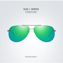 Load image into Gallery viewer, Classic Vintage Rimless Aviation Pilot Sunglasses for Men Anti-glare Glasses Metal Oval Frame Shades UV400 Lentes De Sol Mujer