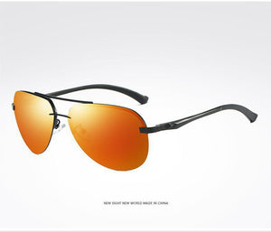 Classic Vintage Rimless Aviation Pilot Sunglasses for Men Anti-glare Glasses Metal Oval Frame Shades UV400 Lentes De Sol Mujer