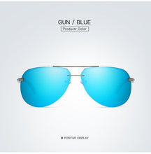 Load image into Gallery viewer, Classic Vintage Rimless Aviation Pilot Sunglasses for Men Anti-glare Glasses Metal Oval Frame Shades UV400 Lentes De Sol Mujer