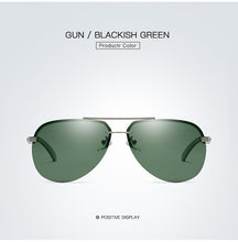 Load image into Gallery viewer, Classic Vintage Rimless Aviation Pilot Sunglasses for Men Anti-glare Glasses Metal Oval Frame Shades UV400 Lentes De Sol Mujer