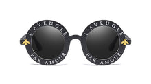 Load image into Gallery viewer, Classic Vintage Small Bees Round Steampunk Sunglasses Women Men  Brand Designer Letter Big Frame Sun Glasses UV400