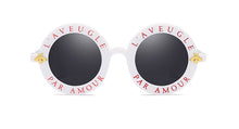 Load image into Gallery viewer, Classic Vintage Small Bees Round Steampunk Sunglasses Women Men  Brand Designer Letter Big Frame Sun Glasses UV400